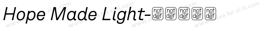 Hope Made Light字体转换
